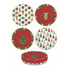 Tányér, étkészlet Karácsonyi porcelán desszertes tányér 4 db szett díszdobozban