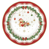 Tányér, étkészlet Karácsonyi porcelán desszertes tányér 4 db szett díszdobozban Magie de Noel