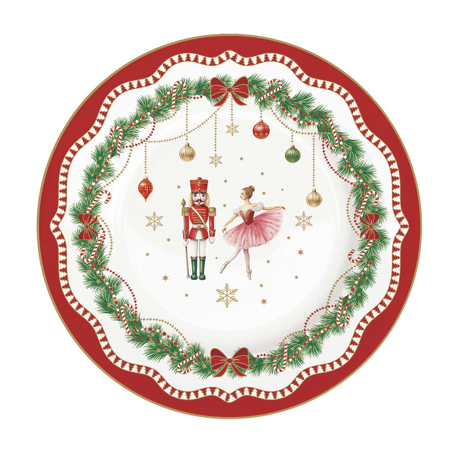 Tányér, étkészlet Karácsonyi porcelán desszertes tányér Magie de Noel