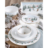 Tányér, étkészlet Karácsonyi Porcelán desszertes tányér Chalet