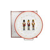 Tányér, étkészlet Karácsonyi porcelán diótörős lapostányér díszdobozban Christmas Nutcracker