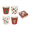 Tányér, étkészlet Karácsonyi porcelán eszpresszó pohár 4 db szett díszdobozban