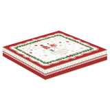 Tányér, étkészlet Karácsonyi porcelán fenyőfa alakú tálca díszdobozban Magie de Noel