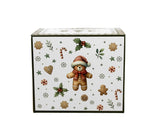 Bögre Karácsonyi porcelán jumbo 1 literes bögre mézeskalács macis díszdobozban