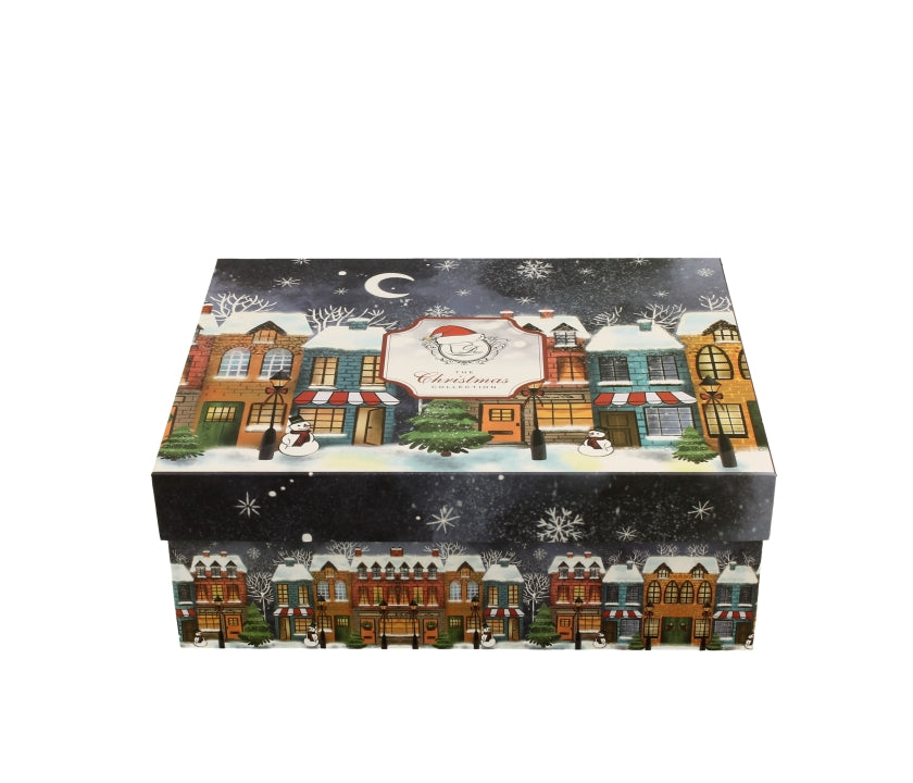 Bögre Karácsonyi porcelán kávés csésze aljjal 2 db szett 90 ml díszcsomagolásban Christmas City