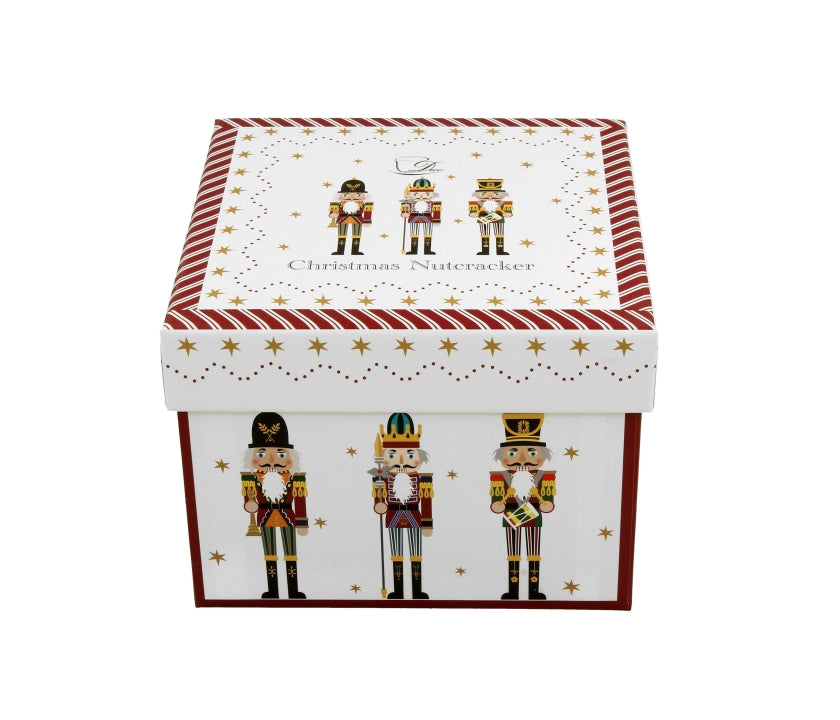 Tányér, étkészlet Karácsonyi porcelán kávés csésze aljjal diótörős díszdobozban Christmas Nutcracker