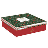 Bögre, csésze Karácsonyi porcelán kávés teás csésze aljjal 100 ml 6 személyes díszdobozban Fancy Christmas