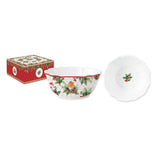 Tálca Karácsonyi porcelán kerek tál Christmas Berries