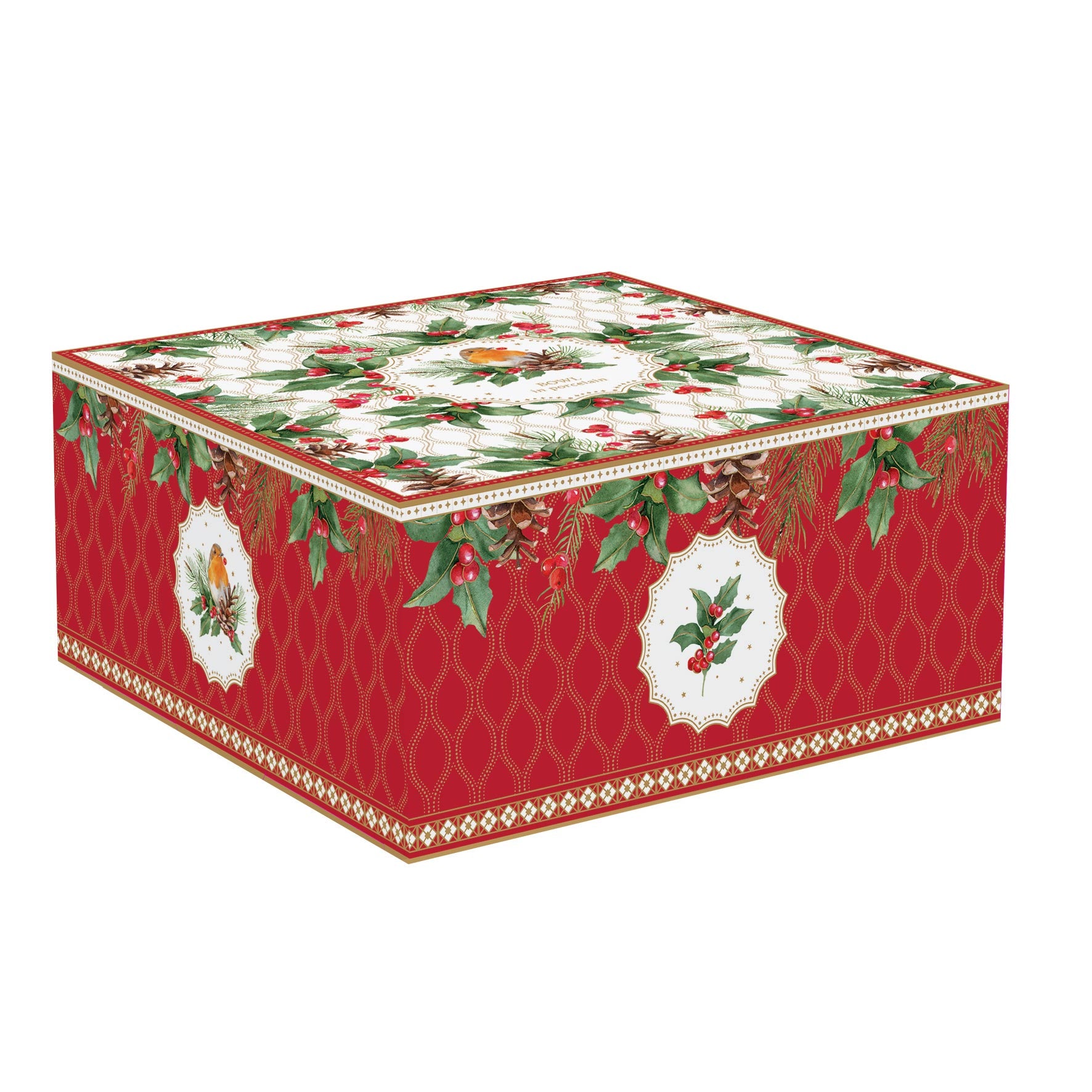 Tálca Karácsonyi porcelán kerek tál Christmas Berries