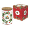Evőeszköz Karácsonyi Porcelán konyhai tároló bambusz fedéllel Christmas Berries