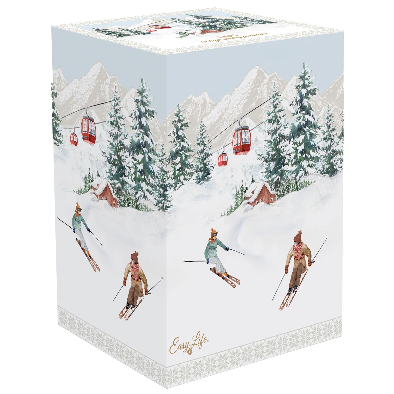 Bögre Karácsonyi porcelán nagy bögre 600 ml díszdobozban Chalet