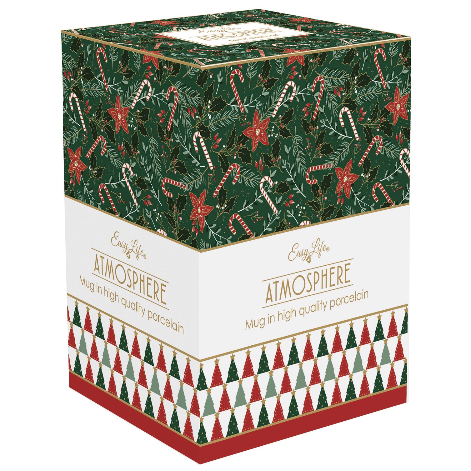 Bögre, csésze Karácsonyi porcelán nagy bögre 600 ml díszdobozban Fancy Christmas