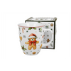 Bögre Karácsonyi porcelán nagy bögre mézeskalács macis díszdobozban 650 ml