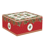Tálca Karácsonyi porcelán nagy kerek tál Christmas Berries