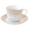 Tálca Karácsonyi porcelán nagy teás csésze fehér arany Festive