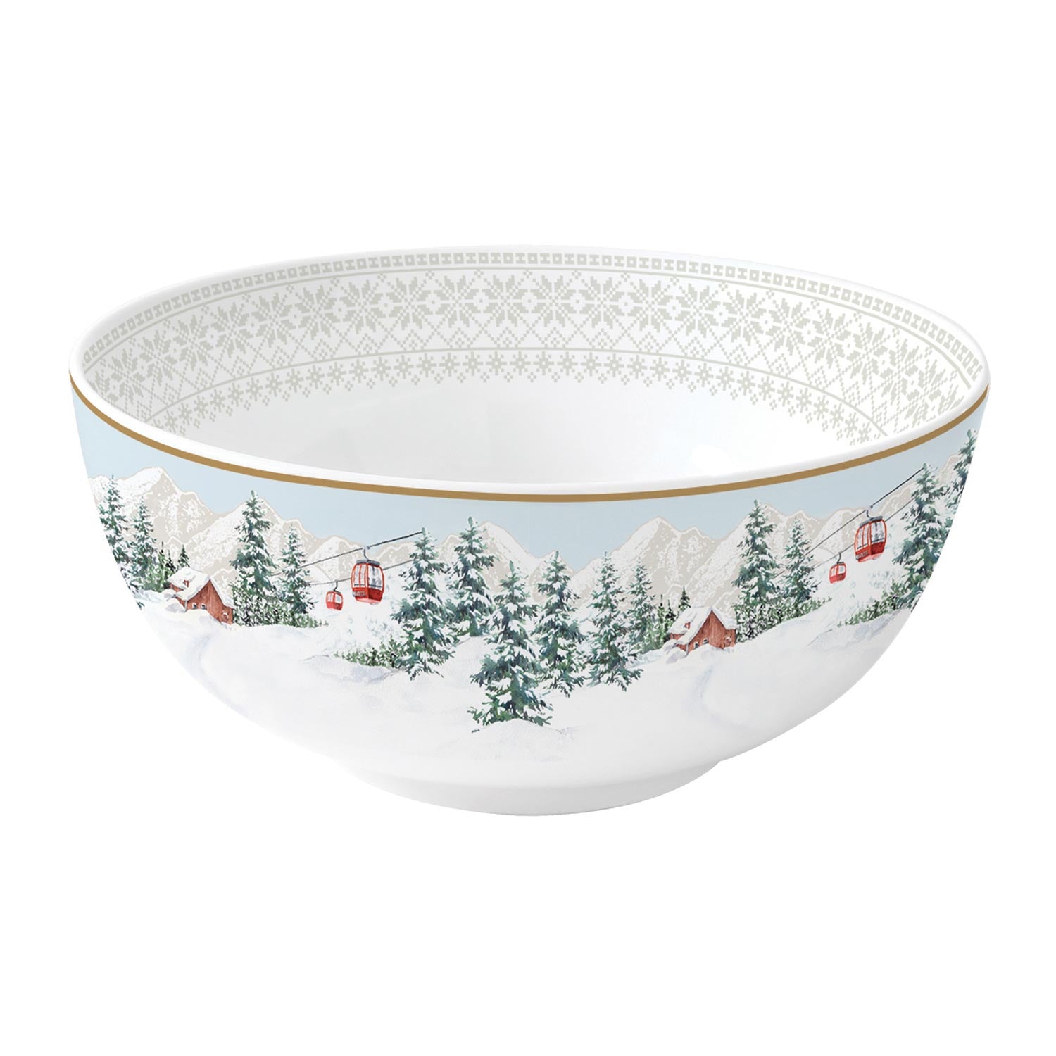 Tálka Karácsonyi Porcelán Tál Chalet - 15 cm