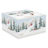 Bögre Karácsonyi porcelán teás csésze aljjal díszdobozban Chalet