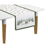 Asztali futó Karácsonyi szavas mintás pamut asztali futó 45x140cm White Forest 2db-os szett
