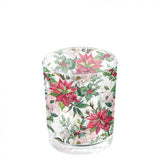 mécsestartó Karácsonyi üveg mécsestartó 5,5x6 cm Christmas florals