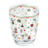 Bögre Karácsonyi üveg pohár 0,25l Ornaments All Over red