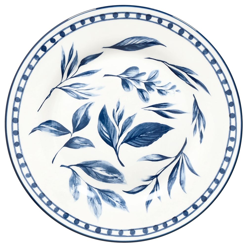 Kék fehér virágos 18 részes porcelán étkészlet Tognana LOIRA