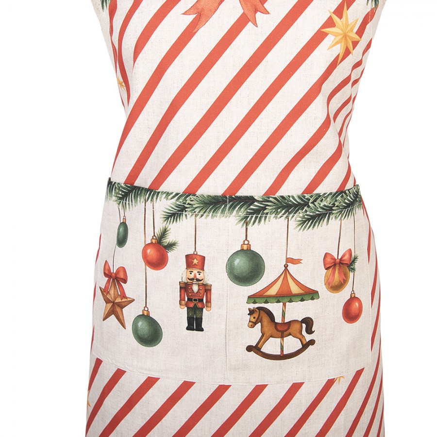 Karácsonyi koynhai kötény 70x85 cm 100% pamut Christmas Carousel Dream