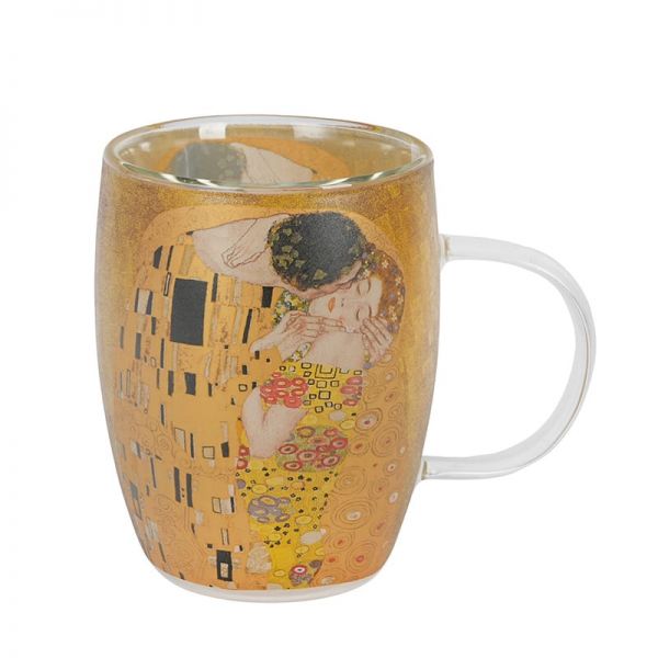 Klimt duplafalú üvegbögre díszdobozban – 350 ml – The Kiss