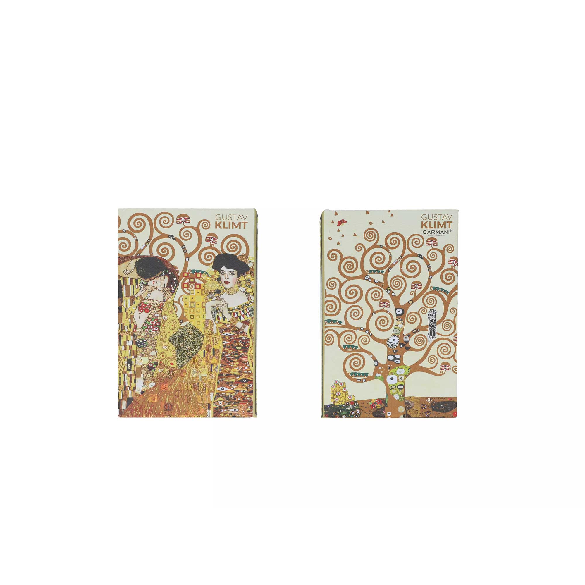 Klimt három részes könyv alakú fa tároló doboz Életfa