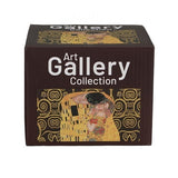 Klimt nagyméretű porcelán bögre 600 ml – A csók és Életfa – barna