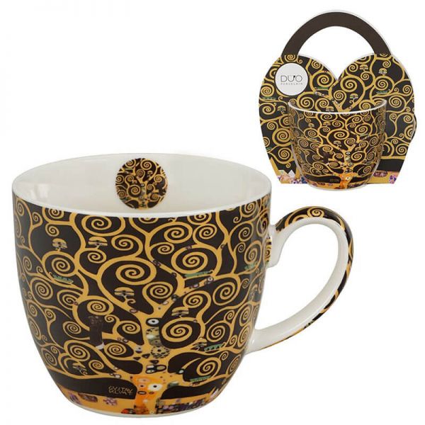 Klimt porcelán bögre díszcsomagolásban – 460 ml – Életfa