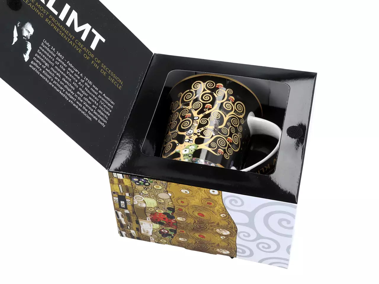 Bögre, csésze Klimt porcelán bögre díszdobozban 350 ml Életfa