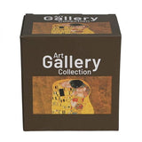 Klimt porcelán bögre fedővel és medálos fém teaszűrővel – 400 ml – The Kiss