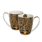 Klimt porcelán bögre szett – 2 darabos 360 ml – díszdobozos – Életfa