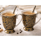 Klimt porcelán bögre szett kanállal szív alakú díszdobozban - 300 ml - Életfa