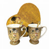 Klimt porcelán bögre szett kanállal díszdobozban - 300 ml - A Csók