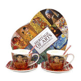 Klimt porcelán csésze készlet 250 ml kanállal - 2 személyes - Vízikígyó