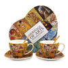 Klimt porcelán csésze készlet 250 ml kanállal - 2 személyes - Életfa / Beteljesülés