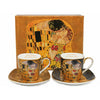 Klimt porcelán espresszó kávés készlet - 2 személyes - A Csók vegyes