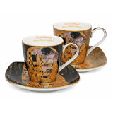 Klimt porcelán espresszó kávés készlet - 2 személyes - A Csók vegyes