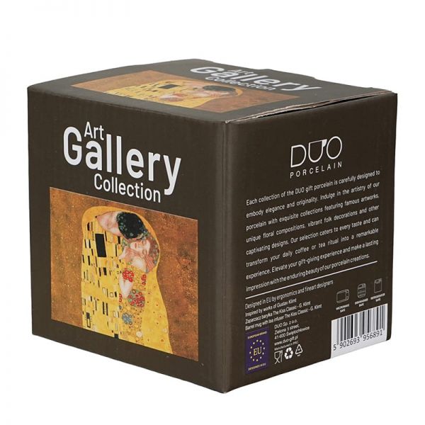 Klimt porcelán öblös bögre fémszűrővel – 430 ml – The Kiss