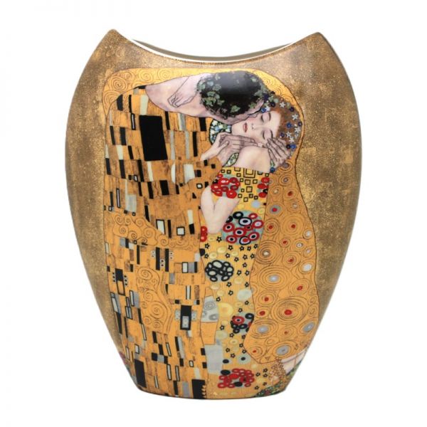 Klimt porcelán váza 25x9x20 cm - The Kiss A Csók