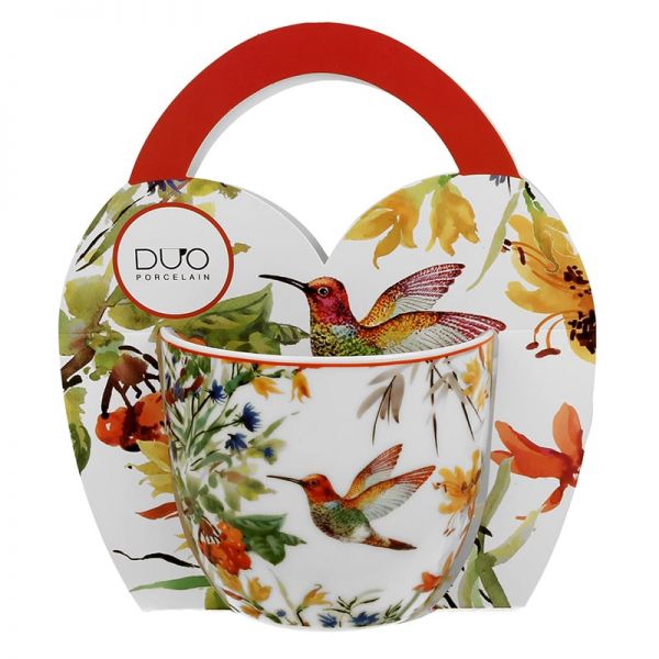Kolibri madaras porcelán bögre díszcsomagolásban – 460 ml