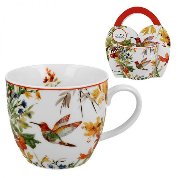 Kolibri madaras porcelán bögre díszcsomagolásban – 460 ml