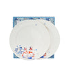 Karácsonyi hóemberes porcelán desszertes tányér szett 2db-os díszdobozban Snowman