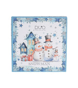 Karácsonyi hóemberes porcelán desszertes tányér szett 2db-os díszdobozban Snowman