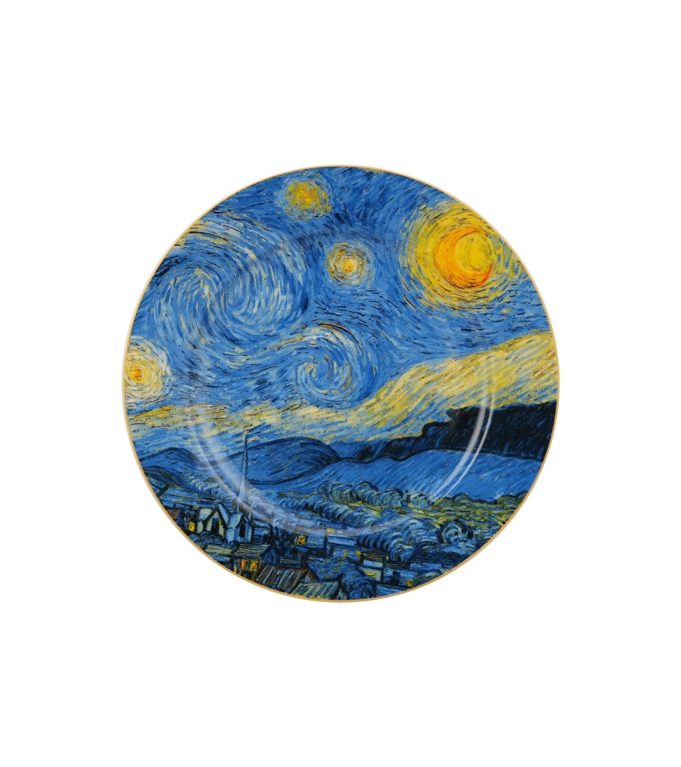 Porcelán desszertes tányér szett 2 db-os Van Gogh Csillagos éj