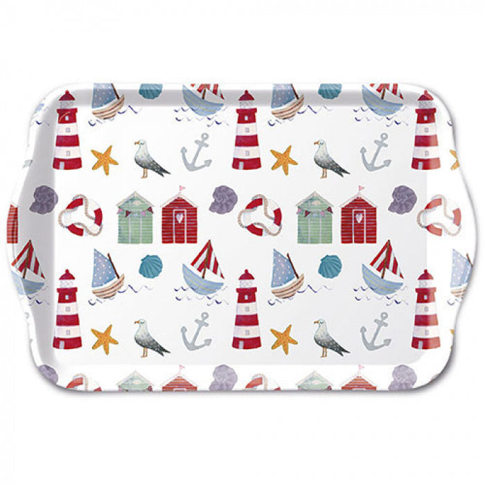 Konyhai műanyag kistálca 13x21 cm tengeri mintás Nautical items