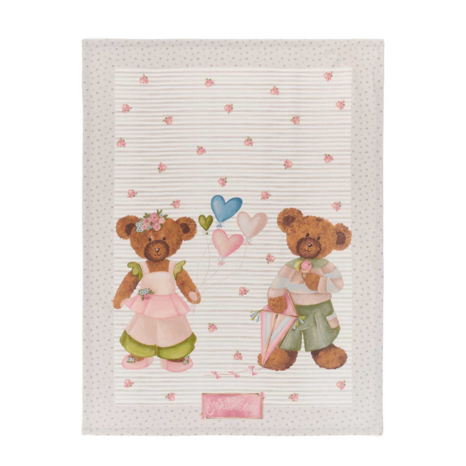 Pamut Konyharuha 50x70 cm maci fiú és lány Sweet Bear