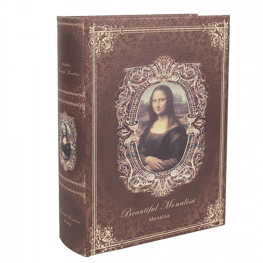Tároló doboz Könyv alakú fa tároló doboz szett 3 részes Mona Lisa