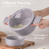 Kovácsolt alumínium lábas fedővel 28 cm Indukciós tapadásmentes Berlinger Haus Taupe Collection